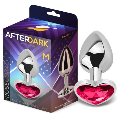 Plug Anal com Joya de Corazón Rose Coral Tamanho M