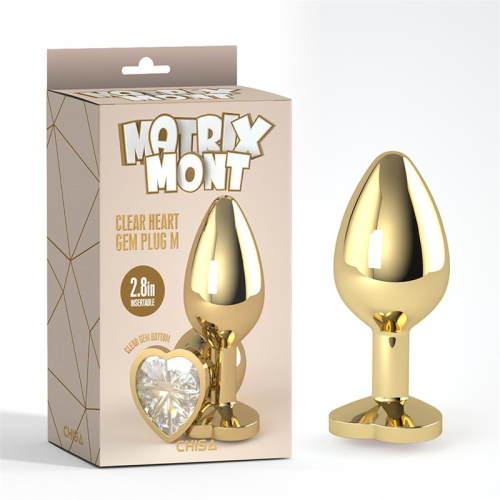 Plug Anal Dorado com Joya Tamanho M