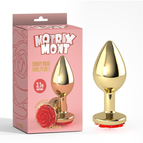 Plug Anal com Joya de Rosa Showy Rose Tamanho L