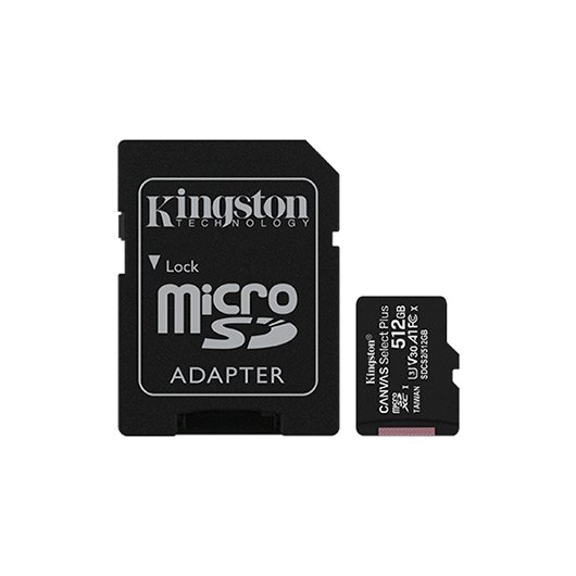 MicroSD Kingston Canvas Select Plus 512GB class10 UHS-I SDHC(100MB/s-85MB/s)
