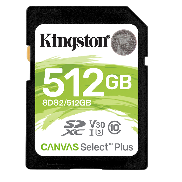 SD Kingston Canvas Select Plus 512GB class10 UHS-I SDHC(100MB | s-85MB | s)