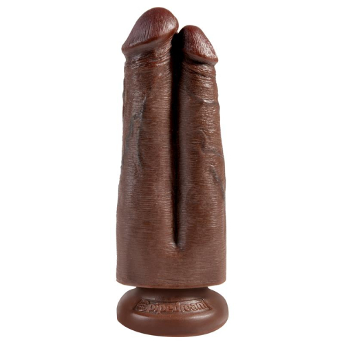 Pénis Duplo Two Cocks One Hole Marrón 7