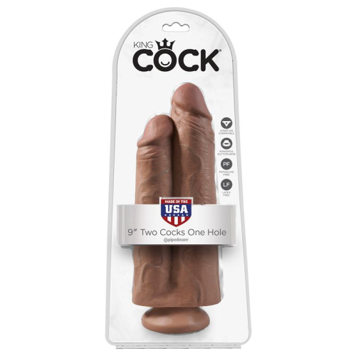 Pénis Duplo Two Cocks One Hole Bronceado 9