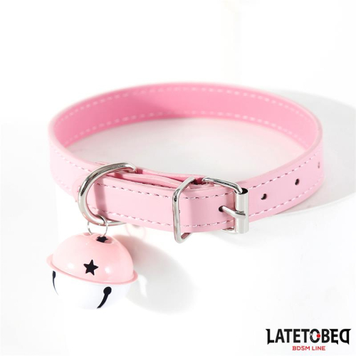 Colar com Sino Ajustável Rosa