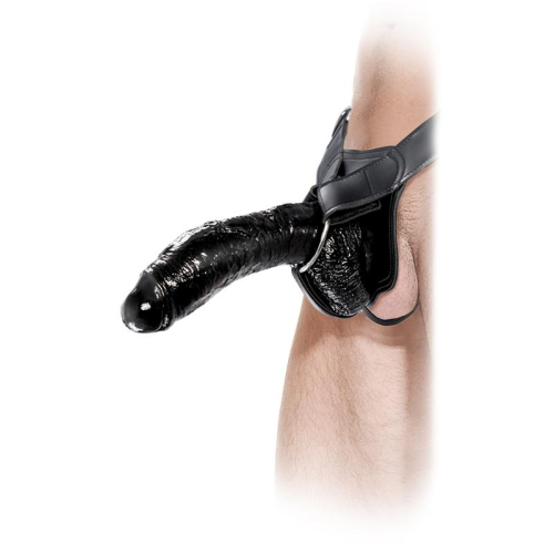 Arnés com Dildo oco 25 cm Marrón