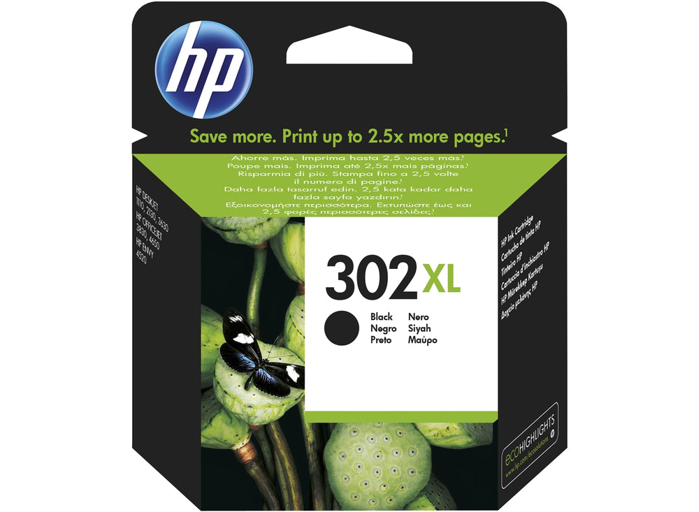 Tinteiro Original HP Nº 302XL Preto F6U68AE