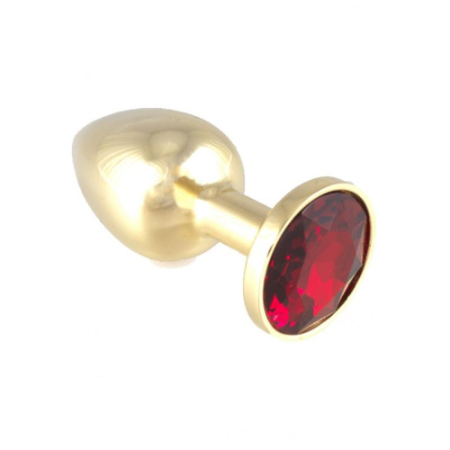Plug Anal Acero Inoxidable Dorado-Vermelho