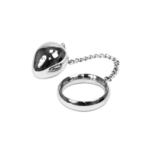 Anel Pênis com Ovo Anal AÇO Inox 40mm