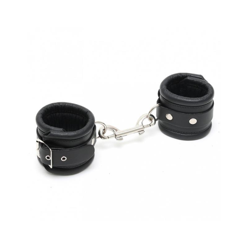 Algemas para Pés Couro Preto 7cm