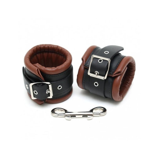 Algemas para Pés Couro Preto e Marrón 7cm
