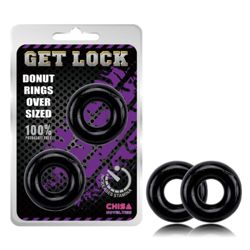 Anels para o Pénis Donut Preto