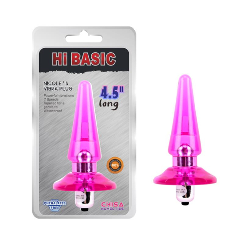 Plug Anal com Vibracion Nicoles 2.5 x 3.2 cm Rosa