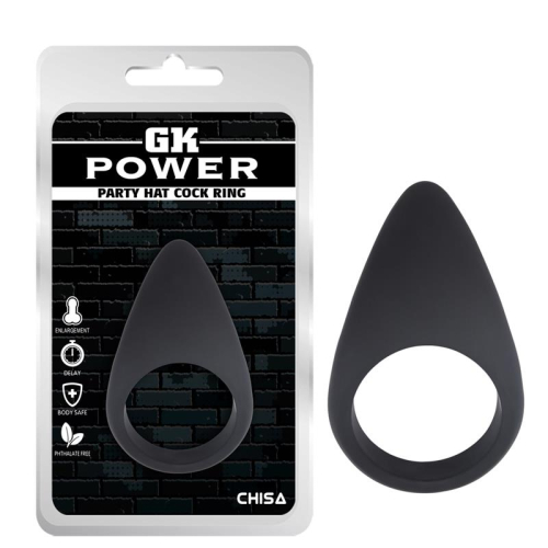 Anel Peniano Party Hat Silicone Preto
