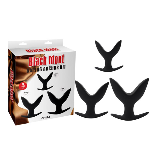 Kit 3 Plug Gaping Anchor Silicome Preto