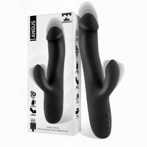 Angus Vibrador com Função de Movimento Thrusting 2 Motores Silicone USB