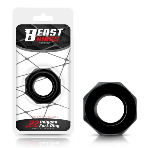 Anel Peniano Poligonal Súper Flexible 2.2 cm Preto