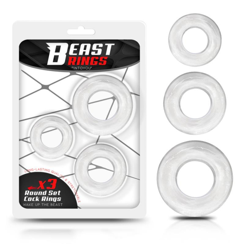 Set 3 Anel Peniano Flexible Transparentes