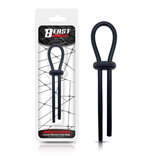 Anel Peniano de Lazo Ajustável Silicone sólido Preto