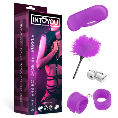 Set de Bondage para Principiantes Starters 4 Peças Púrpura