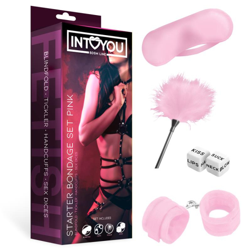 Kit de Bondage para Principiantes Starters 4 Peças Rosa