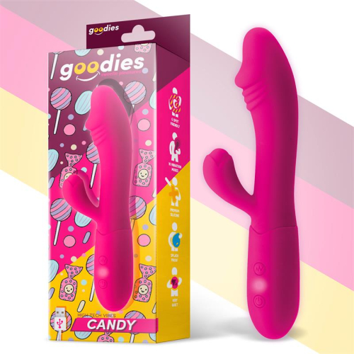 Cande Vibrador com Coelhinho Ponto G USB Silicone Fucshia