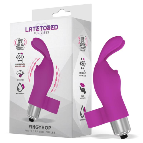 Fingehop Bala Vibradora com Coelhinho Silicone Roxo