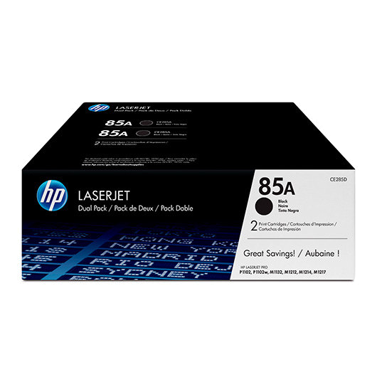 Toner Original HP Laserjet 85A CE285AD Preto PACK 2