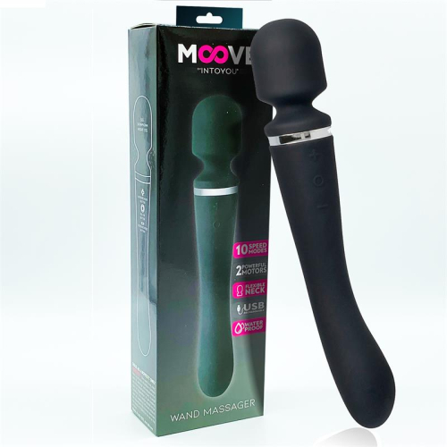 Massajador 2 en 1 Silicone Preto