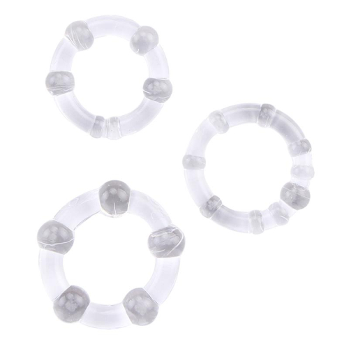 Anels para o Pénis Beaded Transparente