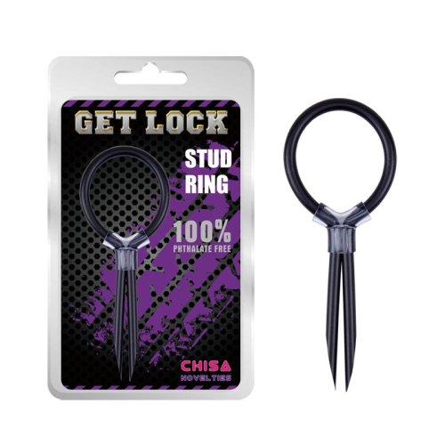 Anel Peniano Ajustável Stud Silicone Preto