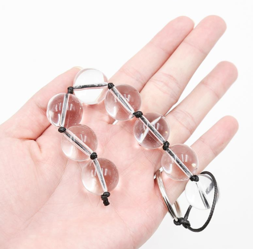 Cadena Anal com Bolas de Cristal 4 Tamanhos