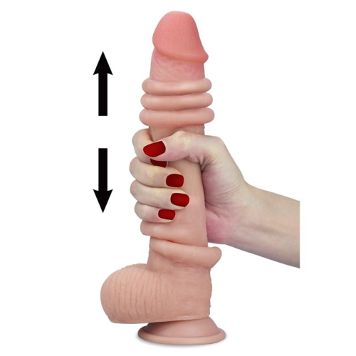 Dildo com Pelagem Retractil 9 Natural