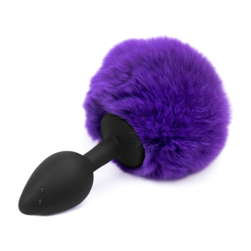 Plug Anal com Pompón Púrpura Tamanho S