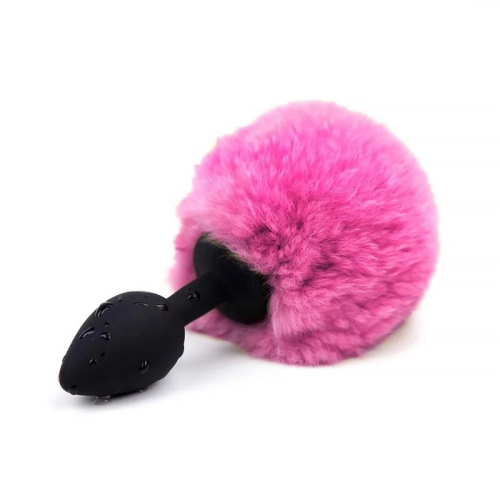 Plug Anal com Pompón Rosa Tamanho S