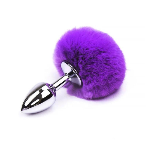 Plug Anal com Pompón Púrpura Tamanho S