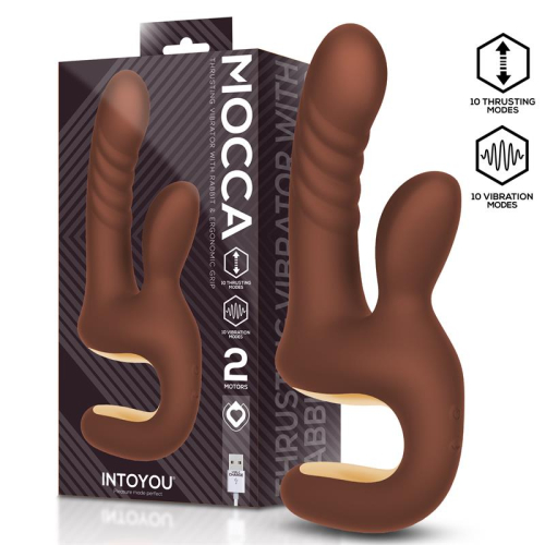 Mocca Vibrador com Thrusting e Mango Ergonómico USB