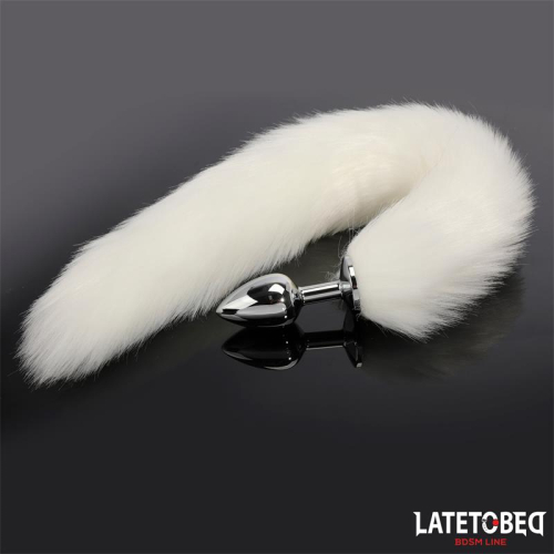 Plug Anal com Cola Branco 40 cm
