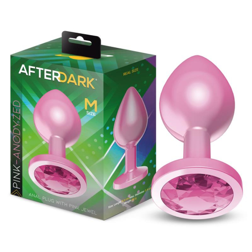 Plug Anal Anodizado Rosa com Joya Tamanho M