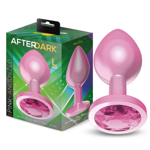 Plug Anal Anodizado Rosa com Rosa Tamanho L