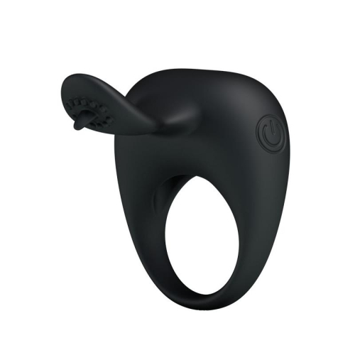 Pretty Love Anel Vibrador Tonguo Preto