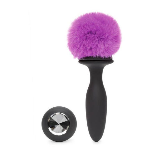 Plug Anal com Vibração Doble Base Púrpura Grande