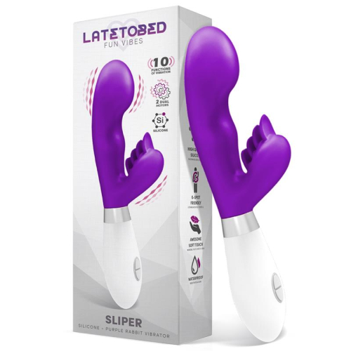 Sliper Vibrador Coelhinho Silicone Roxo