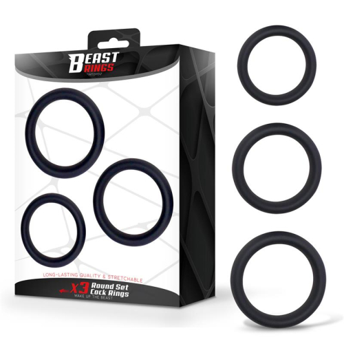 Set de 3 Anels para o Pénis Silicone S,M y L