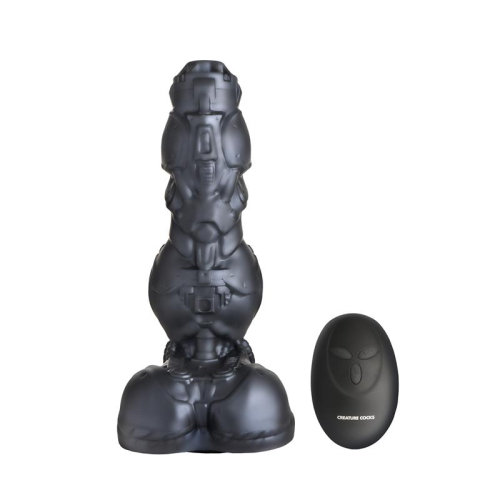 Cyborg Cock Dildo Metal com penetração e Vibração