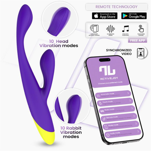 Lera Vibrador Ponto G com App Roxo