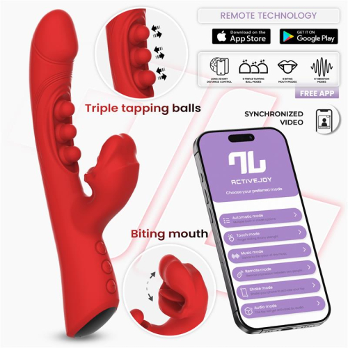 Trixe Vibrador com Tapping e Biting com App