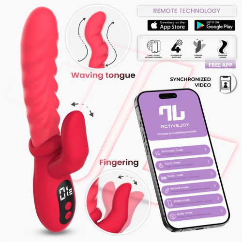 Tingle Vibrador com Finger e Movimento Waving com App