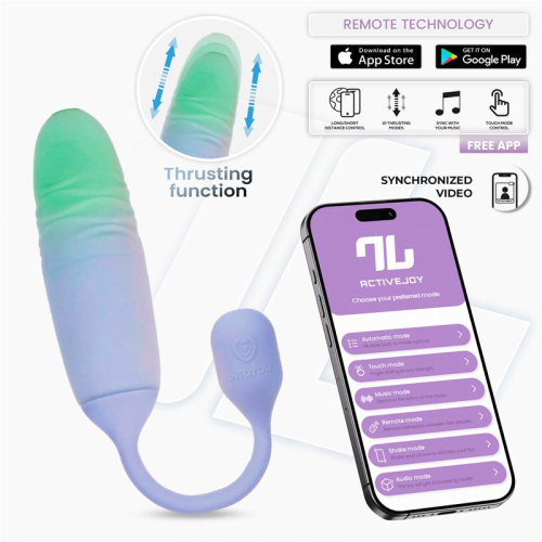 NexEgg Motion Ovo Vibrador com Thrusting App Lila/Pistacho