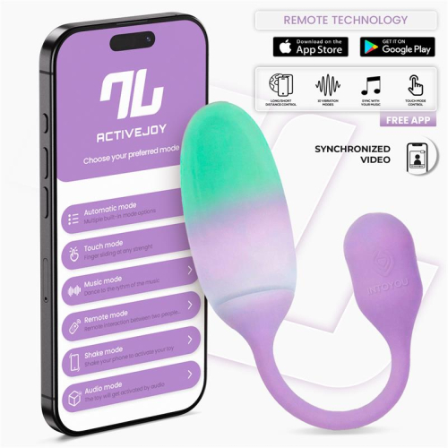 NexEgg Ovo Vibrador Silicone Doble capa com App Lila/Pistacho