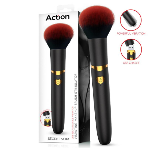 Secret Noir Estimulador Brocha de Maquillaje com Vibração Preto